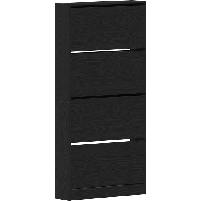 Vidaxl armario para zapatos roble negro madera de calidad