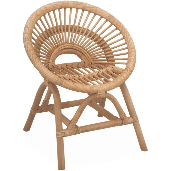 Silla infantil de ratán, maeva, natural, 47x39.5x53 cm