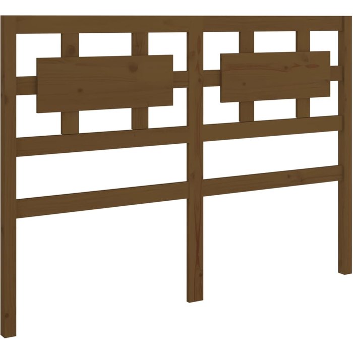 Cabecero de cama - mueble cabecero madera maciza pino marrón miel 125,5x4x100 cm