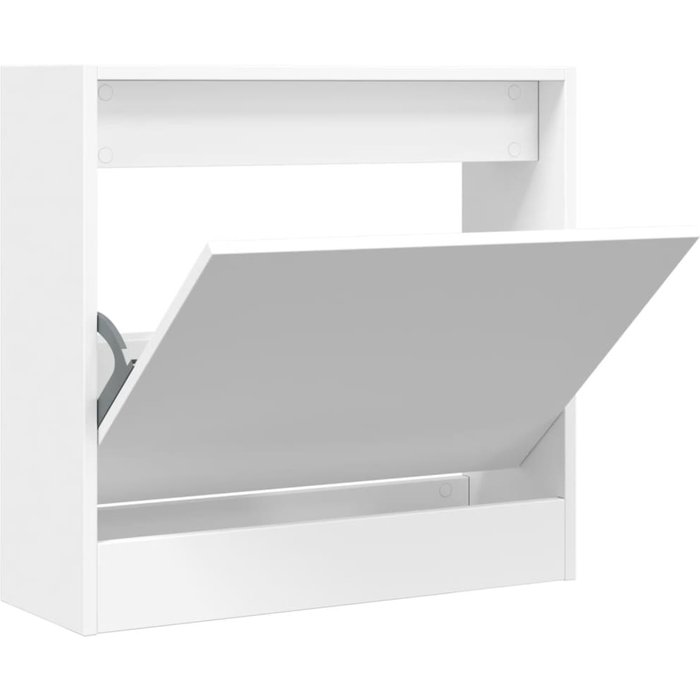 Zapatero de madera de ingeniería blanco 60x21x57 cm - comfortxl