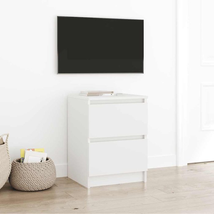 Maison exclusive - mueble de tv de madera de ingeniería blanco 40x35x54 cm