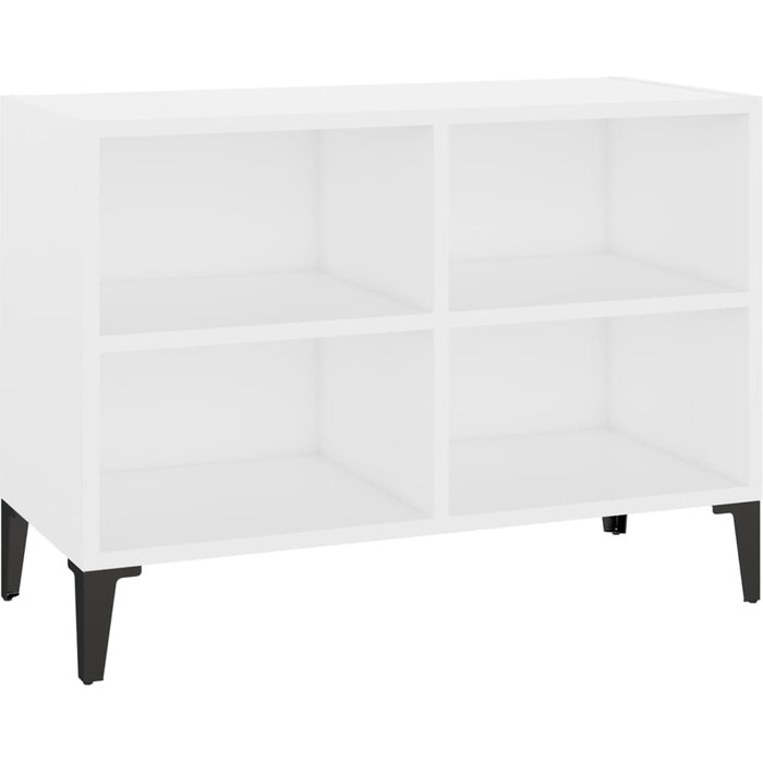 Mueble tv con patas de metal blanco 69,5x30x50 cm