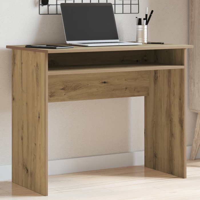 Maison exclusive - escritorio de madera de ingeniería roble artisan 90x50x74 cm