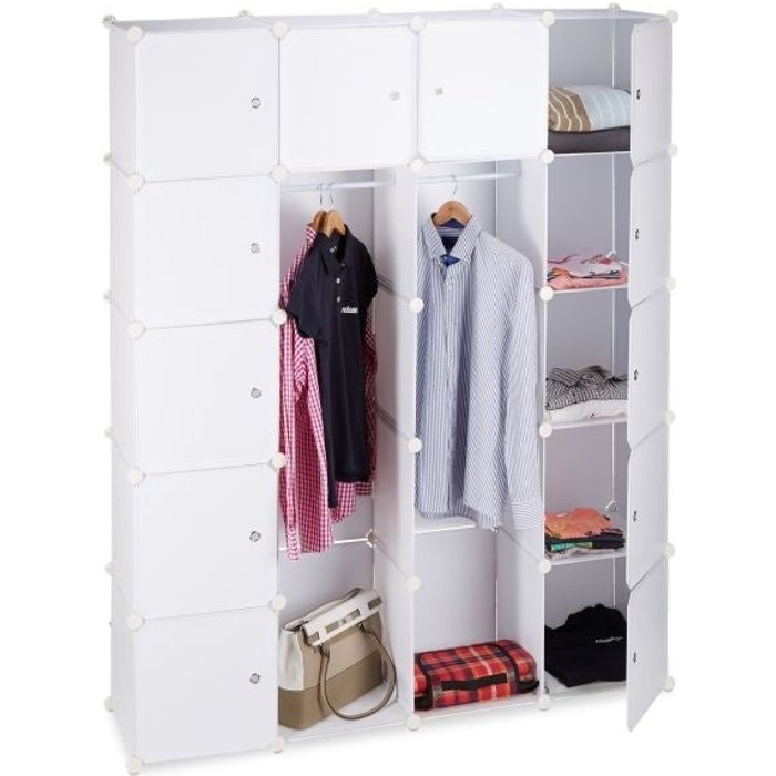 Sistema de armario enchufable de 14 compartimentos