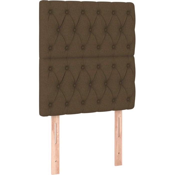 Cabecero de cama - mueble cabecero marrón oscuro 80x7x118/128 cm tela