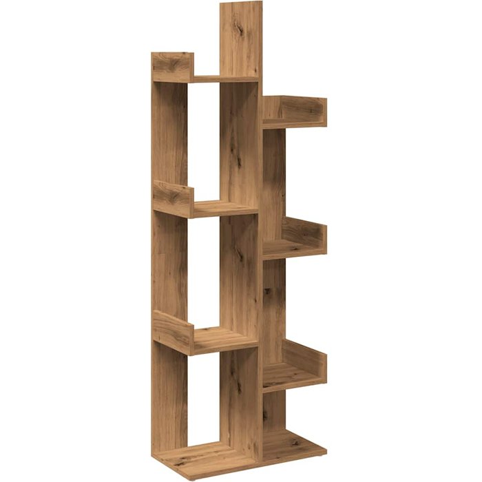 Estantería de madera de ingeniería roble artisan 48x25,5x140 cm – comfortxl