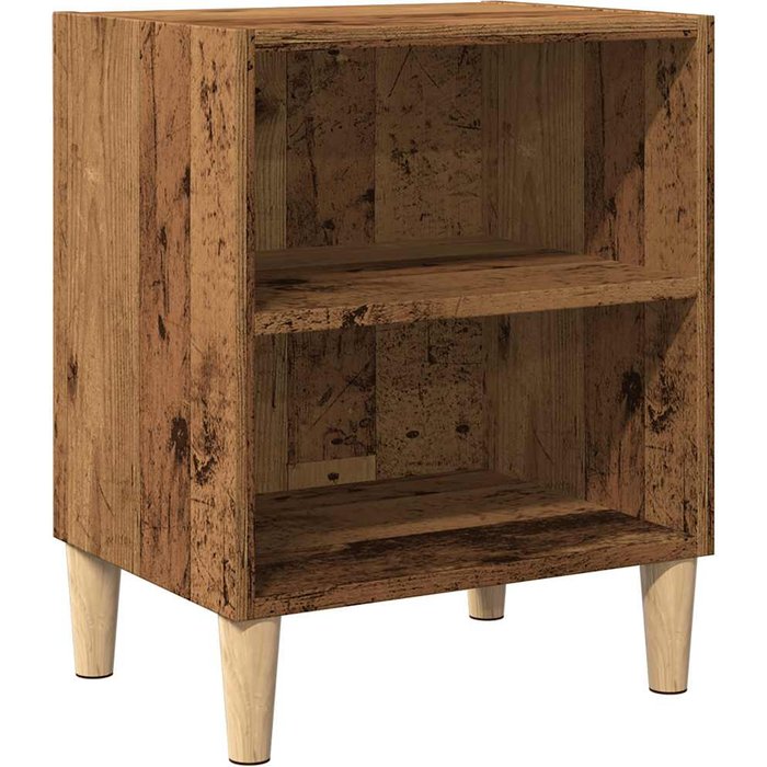 Mesita de noche madera de ingeniería envejecida 40x30x50 cm - comfortxl