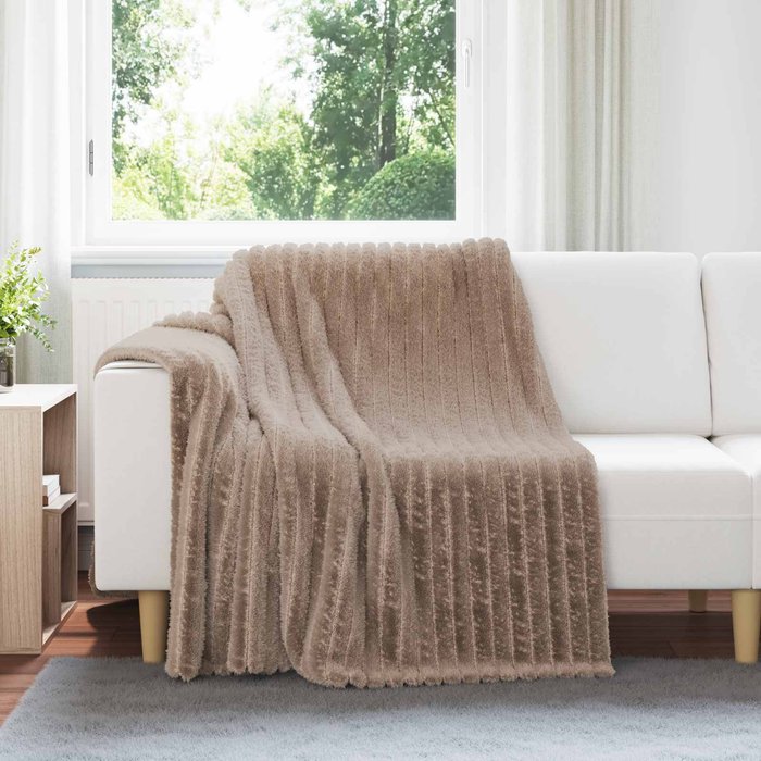 Mantitas de sofá 6 pcs camel 200 x 150 cm lana vidaxl