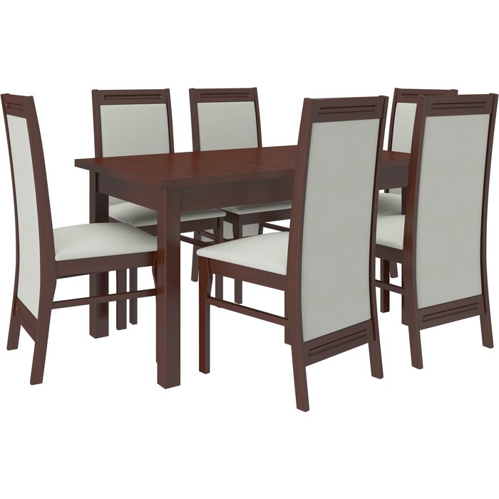 Silla de madera de nogal oscuro y tela komba de 34 colores.-tejido 27124