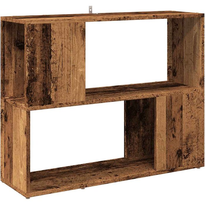 Estantería/separador de ambientes en madera envejecida 80x24x63 cm - comfortxl