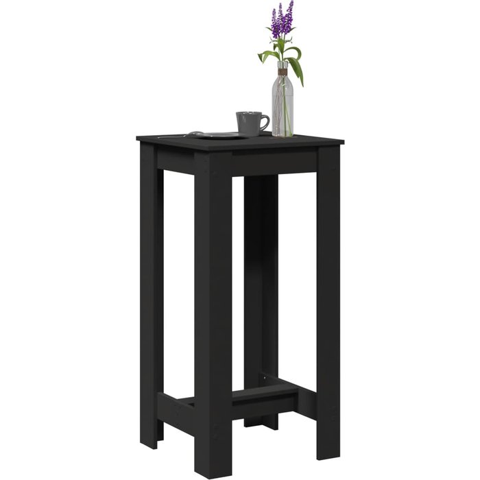 Maison exclusive - mesa alta de bar madera de ingeniería negra 51x50x103,5 cm