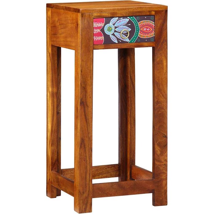 Mueble para teléfono con cajón marrón 35 x 35 x 75 cm