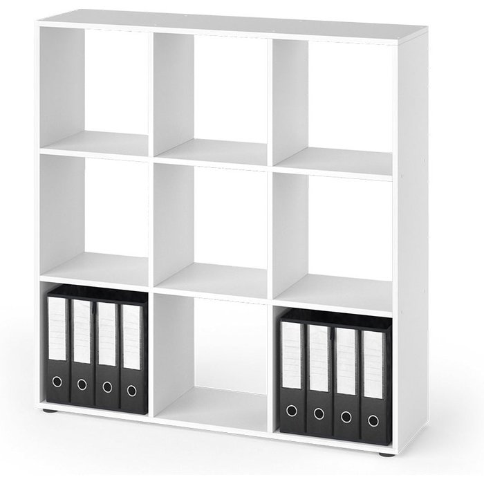 Vicco separador de ambientes nove, blanco, 104 x 108 cm con 2 cajas plegables