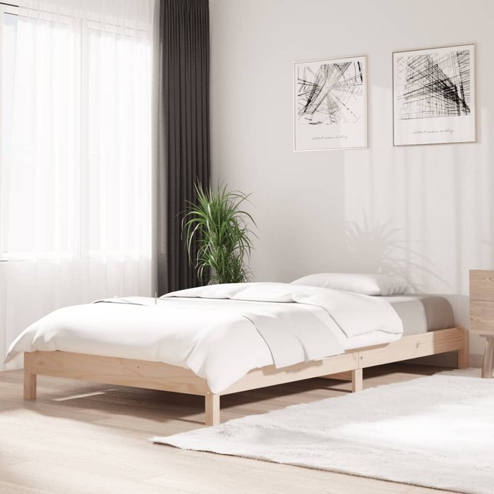 Cama apilable 75x190 cm madera maciza de pino