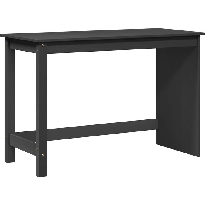 Escritorio gris de 112 x 50 x 75 cm, madera maciza de pino.