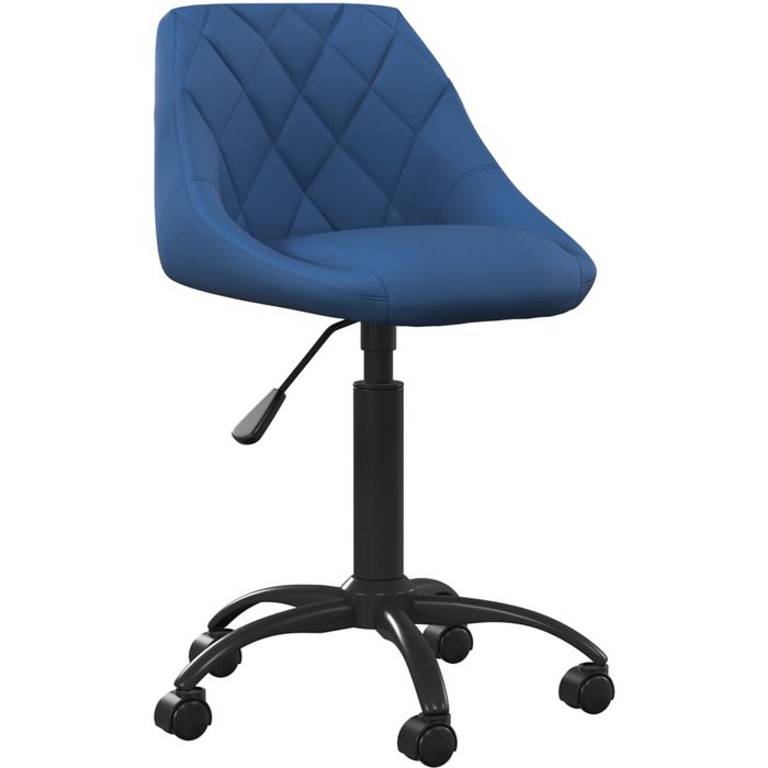 Silla de oficina de terciopelo azul