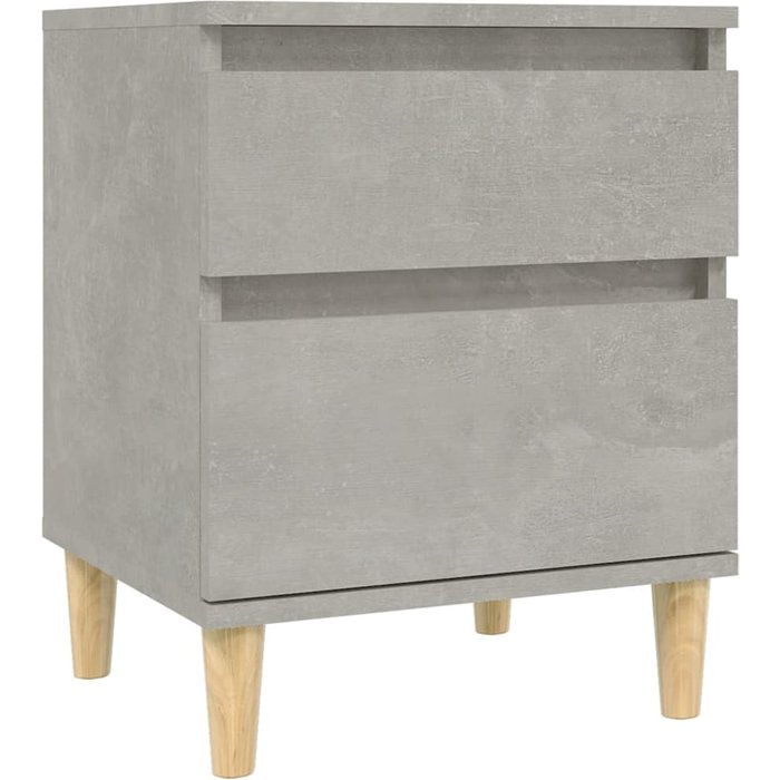 Mesita de noche gris hormigón 40x35x50 cm - comfortxl