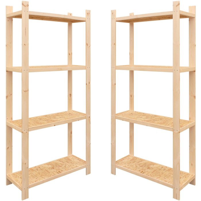 Juego de 2 estanterías de mader - timbela m640-1