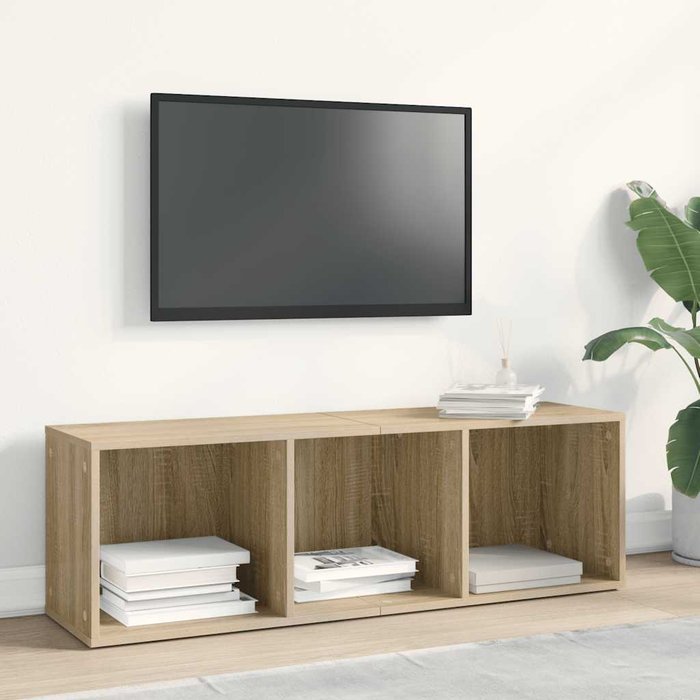 Estantería libros/mueble tv contrachapada roble 36x30x114 cm – comfortxl