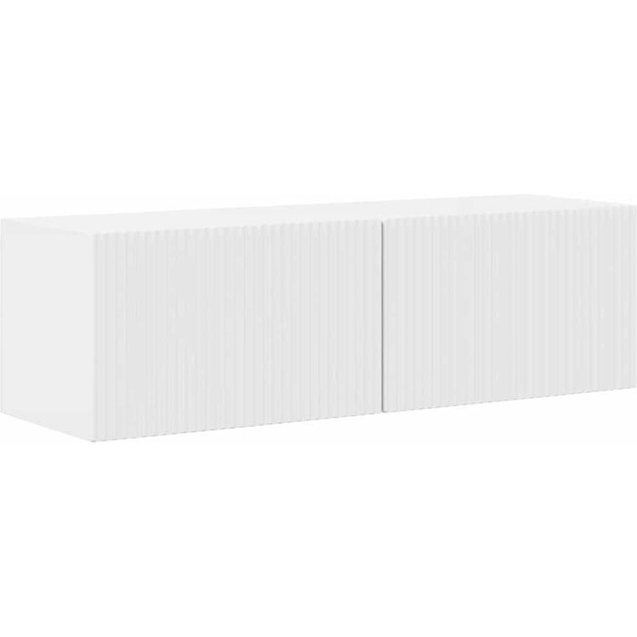 Mueble de tv de pared, blanco brillante, 98 x 31 x 29,5 cm