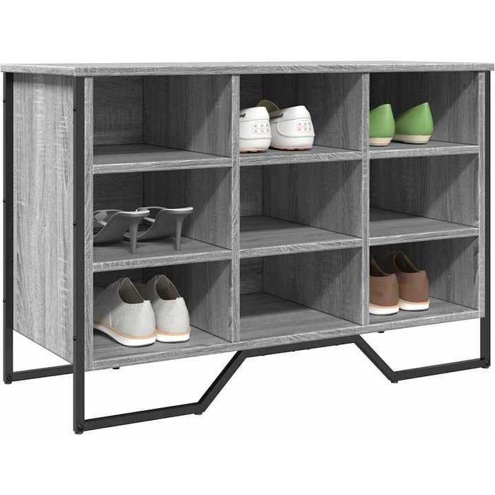 Zapatero sonoma gris, 90x38x61,5 cm, madera de ingeniería.