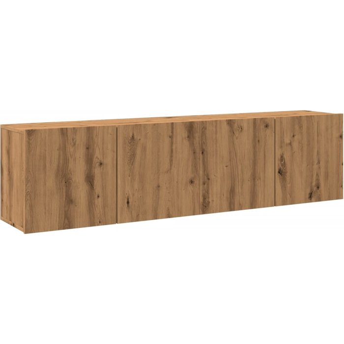 Mueble tv de pared de 2 módulos, roble artesanal, 80x30x41 cm - comfortxl