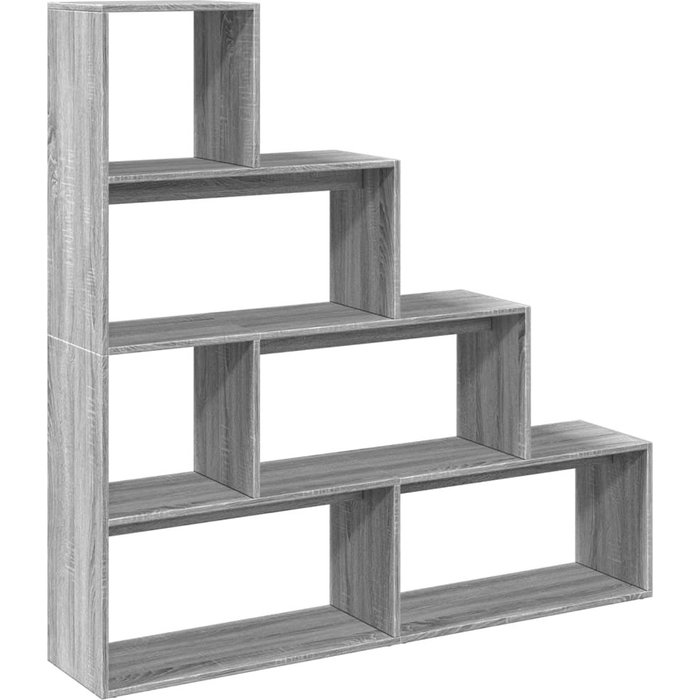Librería divisora 4 niveles madera gris sonoma 143,5x29x143,5cm – comfortxl
