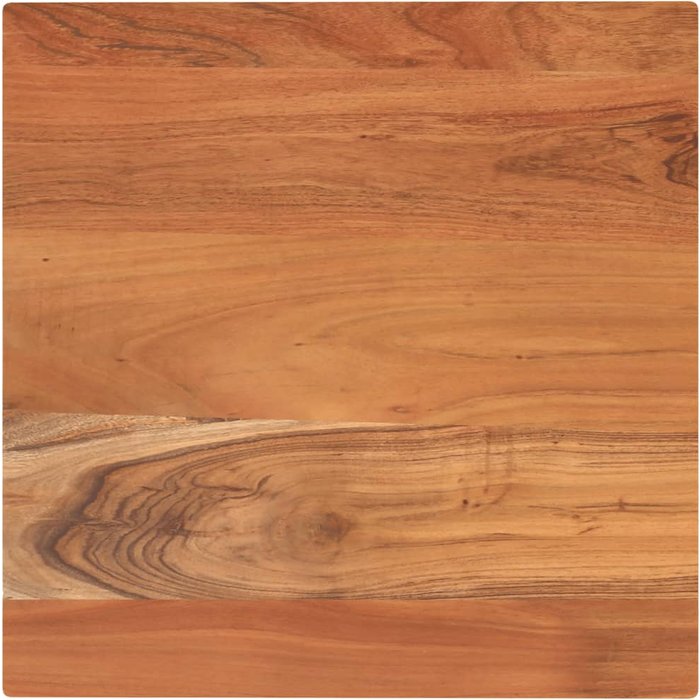 Tablero de mesa cuadrado de madera maciza de acacia de 60x60x2,5 cm.