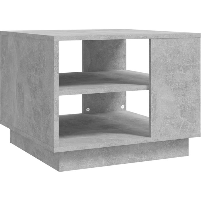 Mesa de centro madera de ingeniería gris hormigón 55x55x43 cm - comfortxl