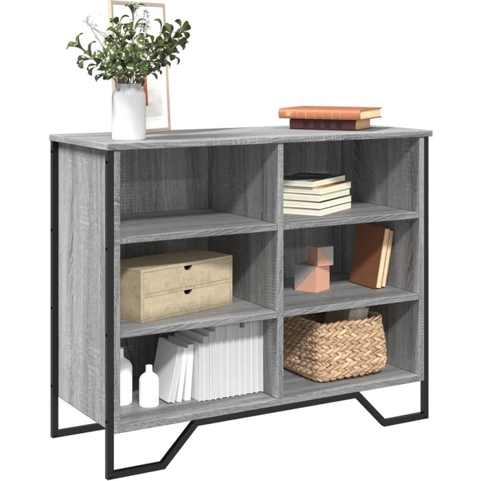 Maison exclusive - aparador madera de ingeniería gris sonoma 91x35,5x74,5 cm