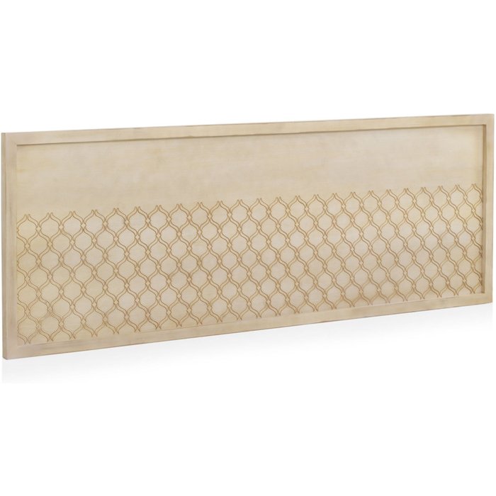Cabecero chapado en madera de roble acabado en beige 145x60 cm
