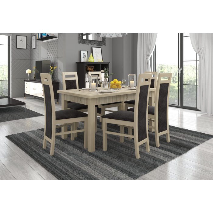 Silla sonoma madera clara y tela tela 34 colores mouka-tejido 27100