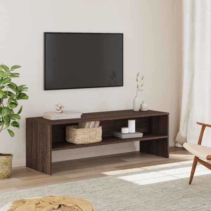 Vidaxl mueble de tv madera de ingeniería marrón roble 120x40x40cm