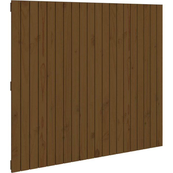 Cabecero cama - mueble cabecero pared madera maciza pino marrón 127,5x3x110cm