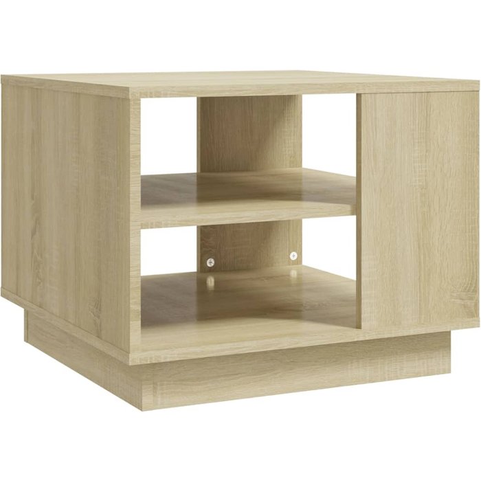 Mesa de centro madera de ingeniería roble sonoma 55x55x43 cm - comfortxl