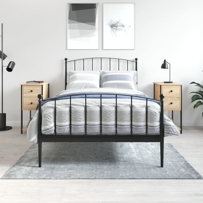 Mesitas noche 2 uds madera ingeniería roble sonoma 32x42x70 cm vidaxl