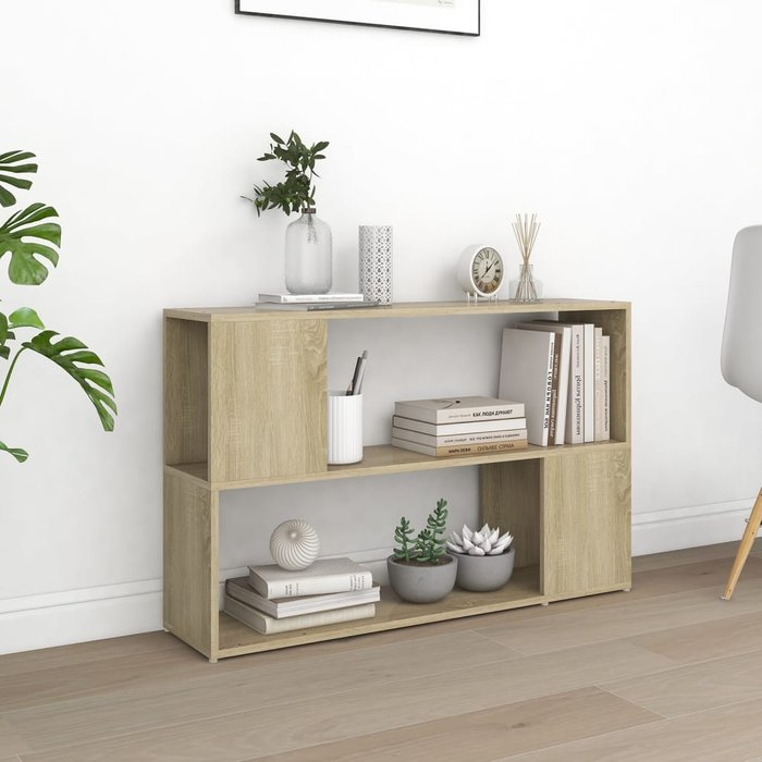 Librería roble sonoma aglomerado 100x24x63 cm