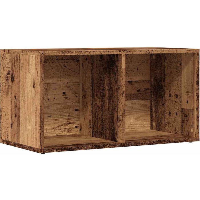 Caja de almacenaje madera de ingeniería envejecida 69,5x34x36cm