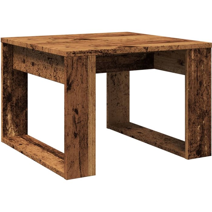 Mesa auxiliar de madera de ingeniería envejecida 50x50x35 cm - comfortxl