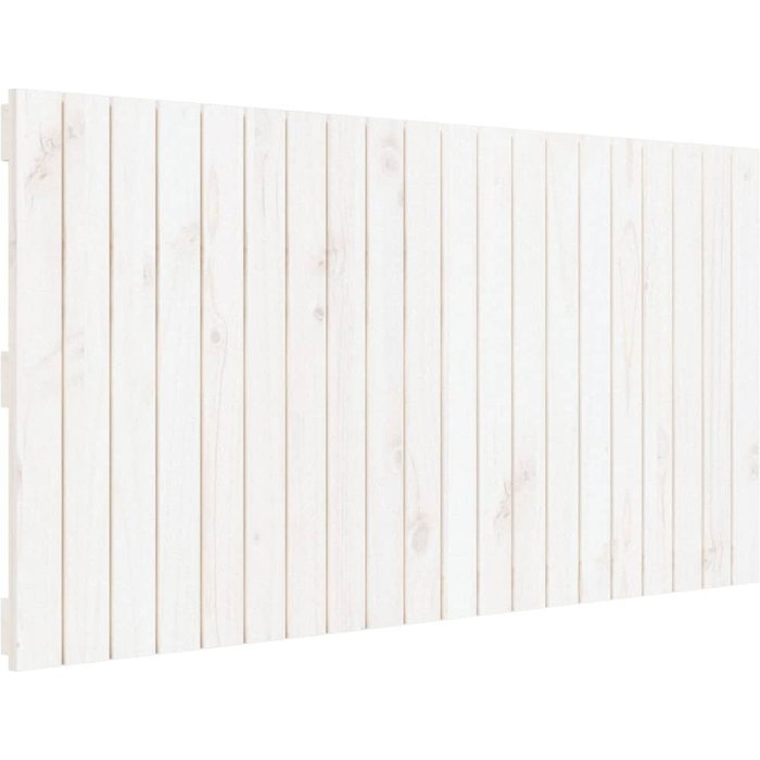 Cabecero de cama pared madera maciza pino blanco 127,5x3x60 cm - comfortxl