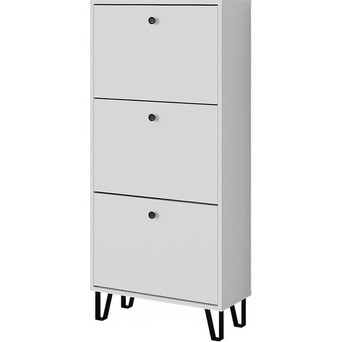 Vicco mueble zapatero siri, blanco, 130 x 60 cm con 3 cajones abatibles