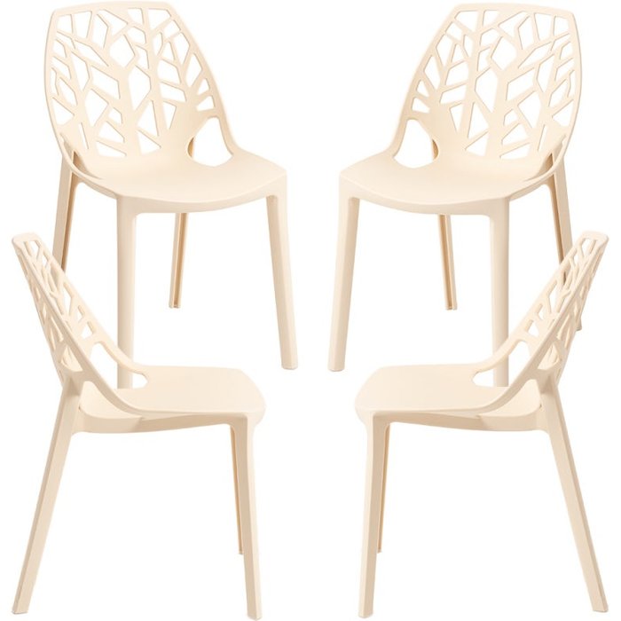 Regalos miguel - packs sillas - pack 4 sillas hissar polipropileno - beige