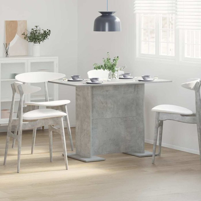 Maison exclusive - mesa de comedor gris concreto 110 x 60 x 75 cm