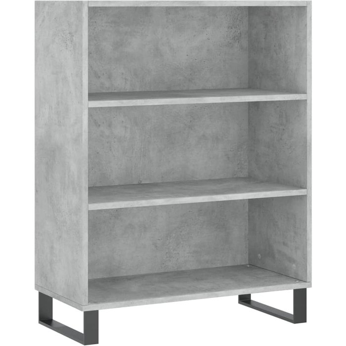 Estantería madera de ingeniería gris hormigón 69,5x32,5x90 cm - comfortxl