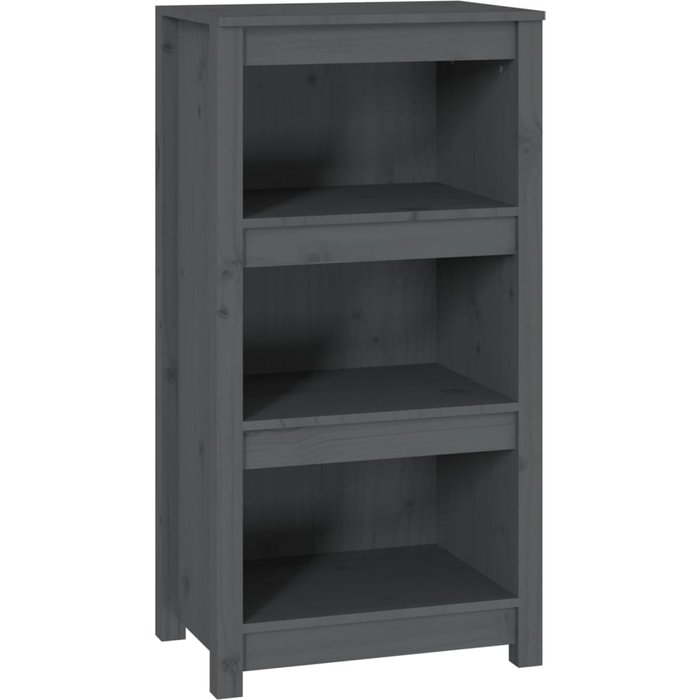 Estantería madera maciza de pino gris 50x35x97 cm – comfortxl