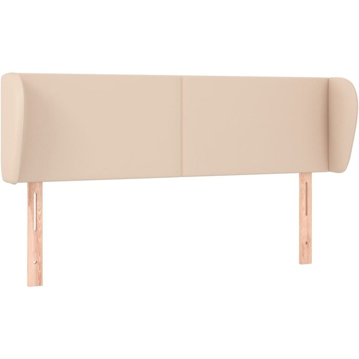 Cabecero de cuero sintético color capuchino 147x23x78/88 cm - comfortxl