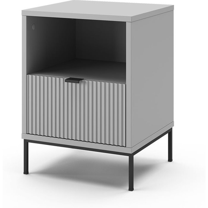 Vicco mesilla de noche eliza, gris, 40 x 55 cm con 1 cajón