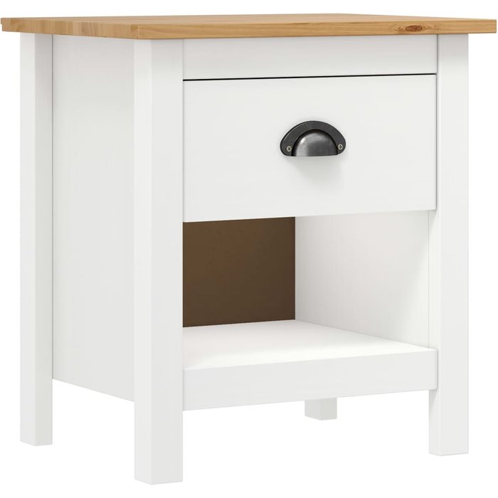 Mesitas de noche 2 uds hill madera maciza de pino 46x35x49,5 cm - comfortxl