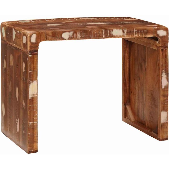 Mesa auxiliar marrón 60 x 35 x 46 cm madera sólida recuperada vidaxl