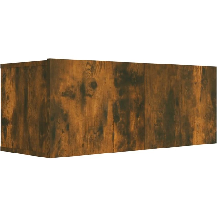 Mueble tv laminado roble ahumado 80x30x30 cm - comfortxl
